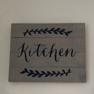 Hobby Lobby Rustic Gray Kitchen Sign with Black Accents